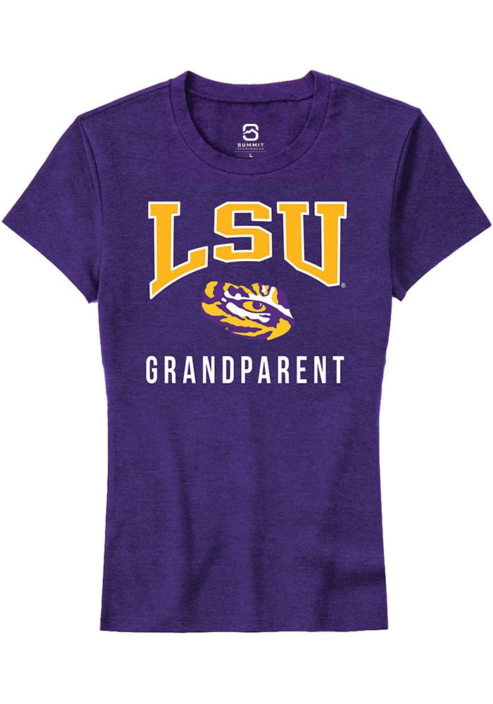 LSU Tigers Womens Purple Grandparent Short Sleeve T-Shirt