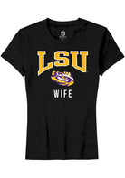 LSU Tigers Womens Black Wife Short Sleeve T-Shirt