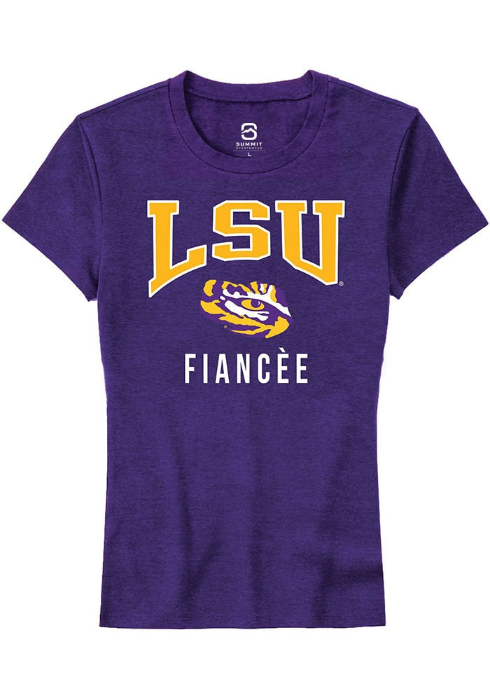 LSU Tigers Womens Purple Fiancée Short Sleeve T-Shirt