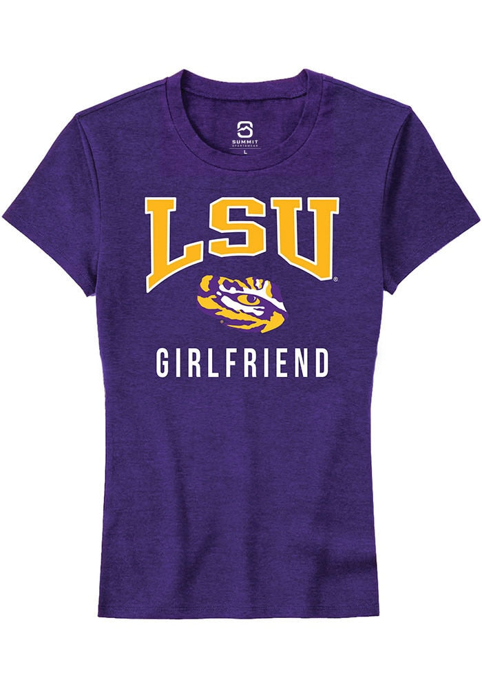 LSU Tigers Womens Purple Girlfriend Short Sleeve T-Shirt