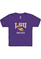 LSU Tigers Youth Purple Brother Short Sleeve T-Shirt