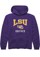 LSU Tigers Youth Purple Brother Long Sleeve Hoodie