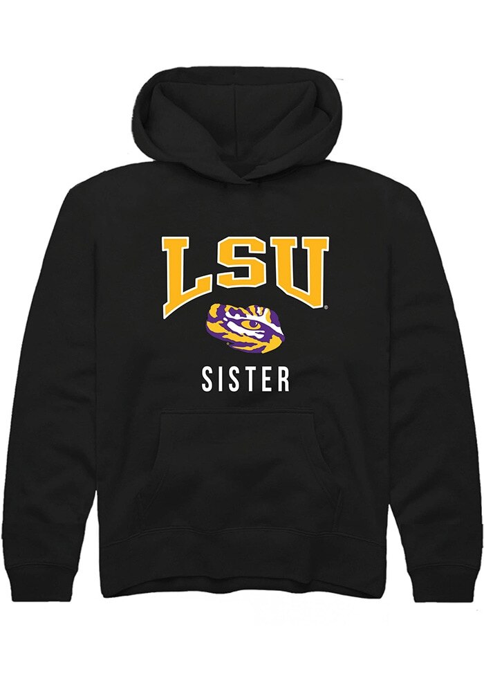 LSU Tigers Youth Black Sister Long Sleeve Hoodie