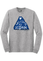 UConn Huskies Unisex Welcome to UConn Heather Grey Long Sleeve T-Shirt