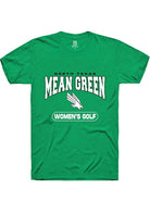 North Texas Mean Green Kelly Green Women's Golf Short Sleeve T-Shirt
