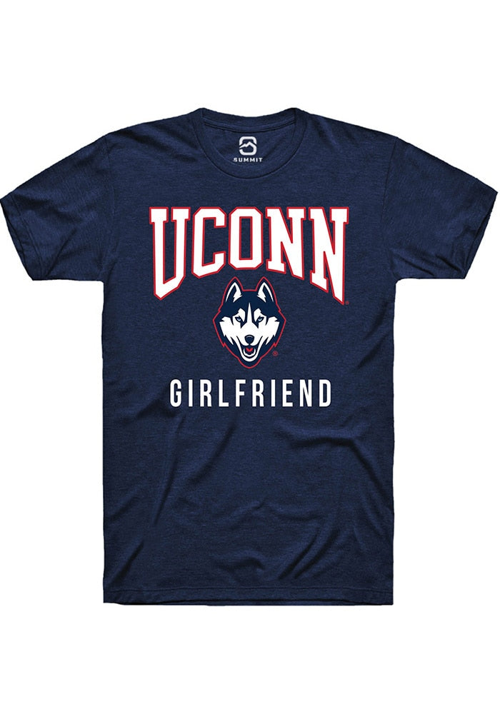 UConn Huskies Unisex Girlfriend Navy Short Sleeve T-Shirt