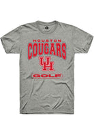 Houston Cougars Grey Golf Short Sleeve Fashion T-Shirt