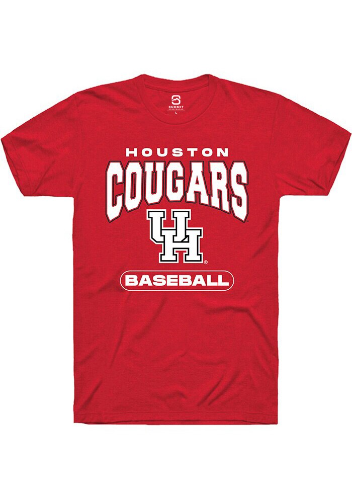 Houston Cougars Red Baseball Short Sleeve T-Shirt