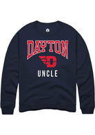 Dayton Flyers Mens Navy Blue Uncle Long Sleeve Crew Sweatshirt