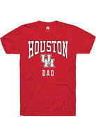 Houston Cougars Red Dad Design Short Sleeve Fashion T-Shirt