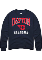 Dayton Flyers Mens Navy Blue Grandma Long Sleeve Crew Sweatshirt