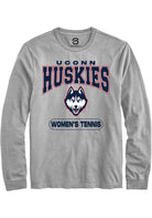 UConn Huskies Unisex Womens Tennis Heather Grey Long Sleeve T-Shirt
