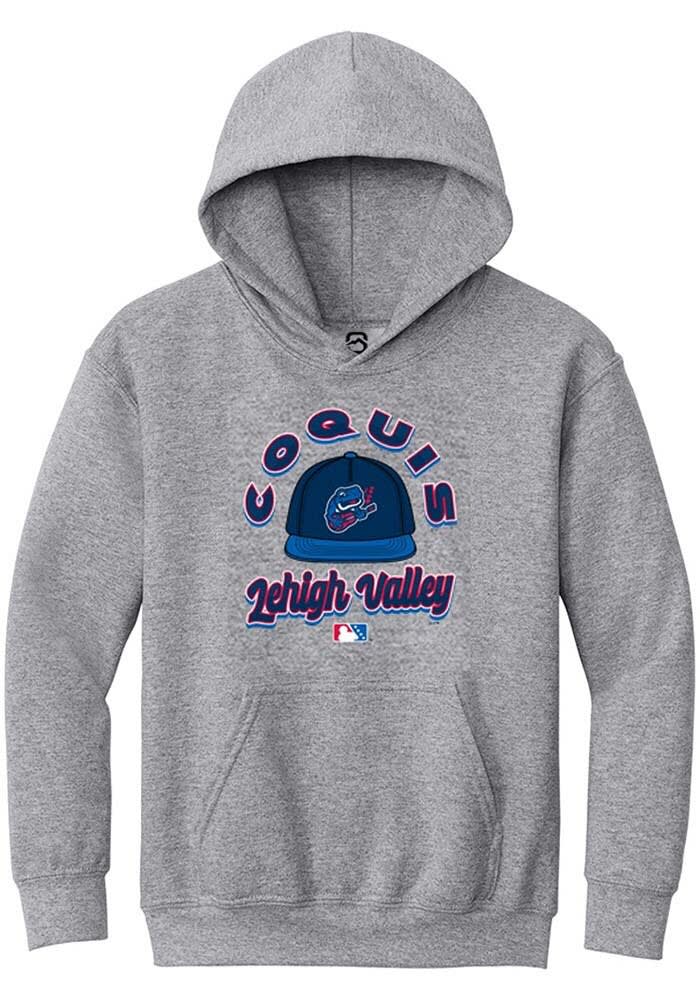 Lehigh Valley IronPigs Youth Sport Grey Circle Cap Copa Youth Hoodie
