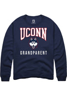 UConn Huskies Unisex Grandparent Navy Crew Sweatshirt