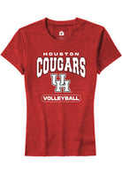 Houston Cougars Womens Red Volleyball Short Sleeve T-Shirt