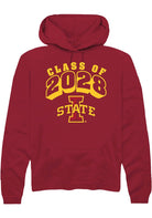 Iowa State Cyclones Mens Cardinal Class of 2028 Long Sleeve Hoodie