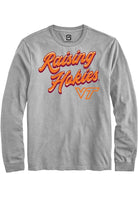 Virginia Tech Hokies Grey RAISING MASCOTS Long Sleeve T-Shirt