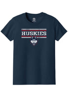 UConn Huskies Youth Navy Heather Bars Short Sleeve T-Shirt