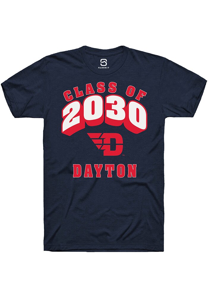 Dayton Flyers Navy Blue Class of 2030 Short Sleeve T-Shirt