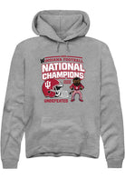 Indiana Hoosiers Unisex Graphite Heather Headlines 2025 National Champions Hoodie