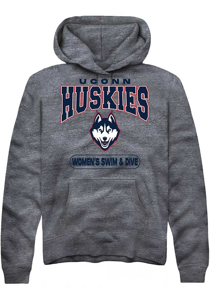 Uconn Huskies Unisex Dark Heather Womens Swim And Dive Hoodie