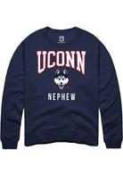 UConn Huskies Unisex Nephew Navy Crew Sweatshirt