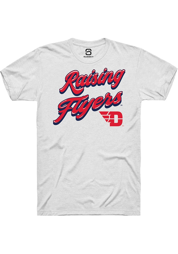 Dayton Flyers White RAISING MASCOTS Short Sleeve T-Shirt