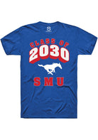 SMU Mustangs Blue Class of 2030 Short Sleeve T-Shirt