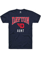 Dayton Flyers Navy Blue Aunt Short Sleeve Fashion T-Shirt