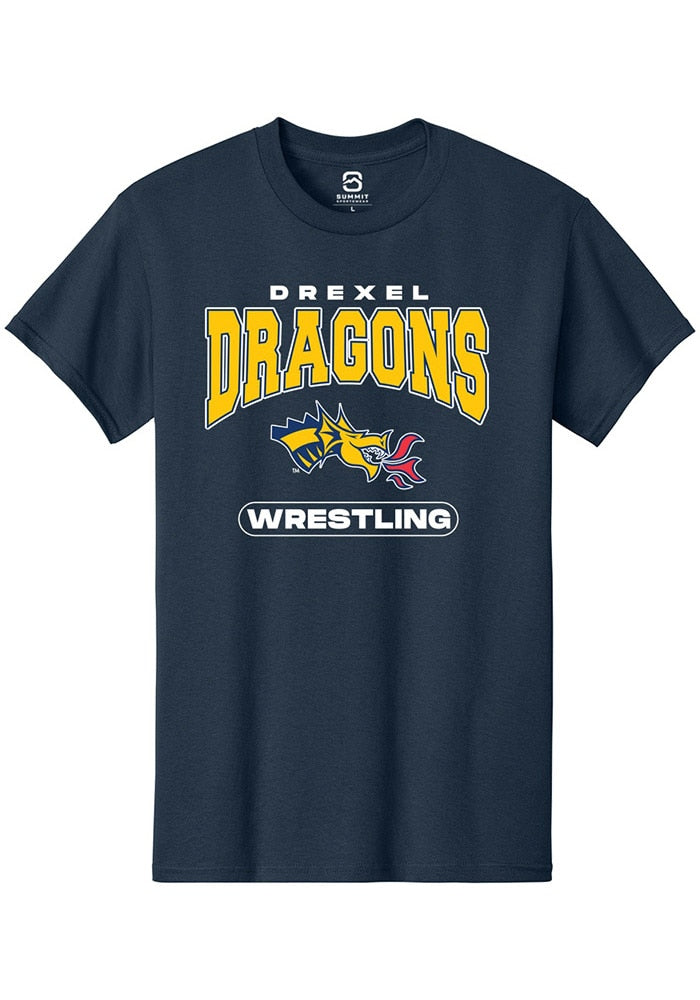 Drexel Dragons Navy Blue Wrestling Short Sleeve T-Shirt