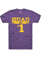 LSU Tigers Purple No 1 Dad Short Sleeve T-Shirt