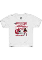 Indiana Hoosiers Youth White Headlines 2025 National Champions Short Sleeve T-Shirt