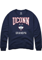 UConn Huskies Unisex Grandpa Navy Crew Sweatshirt