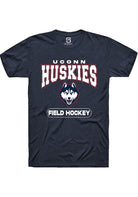 UConn Huskies Unisex Field Hockey Heather Navy Short Sleeve T-Shirt