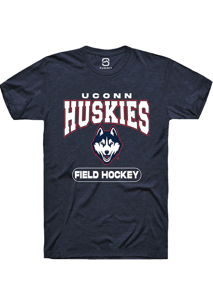 UConn Huskies Unisex Field Hockey Heather Navy Short Sleeve T-Shirt