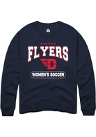 Dayton Flyers Mens Navy Blue Women's Soccer Long Sleeve Crew Sweatshirt