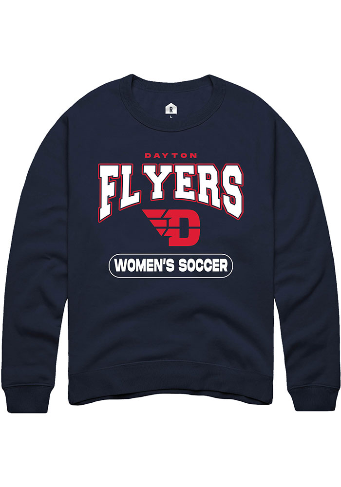 Dayton Flyers Mens Navy Blue Women's Soccer Long Sleeve Crew Sweatshirt