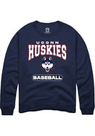 UConn Huskies Unisex Baseball Navy Crew Sweatshirt