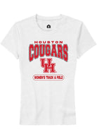 Houston Cougars Womens White Women's Track & Field Short Sleeve T-Shirt