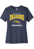 Drexel Dragons Womens Navy Blue Womens Basketball Short Sleeve T-Shirt