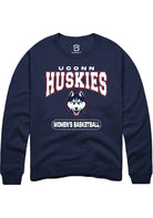 UConn Huskies Unisex Womens Basketball Navy Crew Sweatshirt