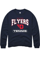 Dayton Flyers Mens Navy Blue Tennis Long Sleeve Crew Sweatshirt