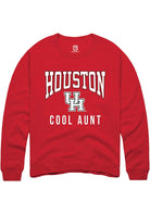 Houston Cougars Mens Red Cool Aunt Crew Sweatshirt