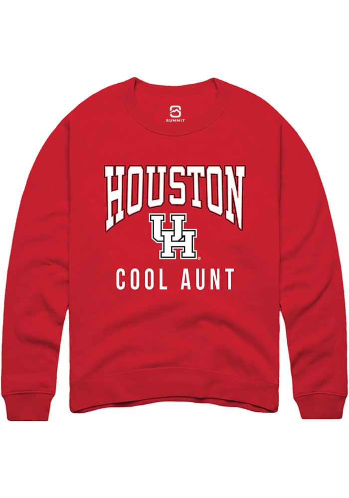 Houston Cougars Mens Red Cool Aunt Crew Sweatshirt