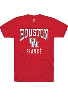 Houston Cougars Red FiancÃ© Short Sleeve Fashion T-Shirt