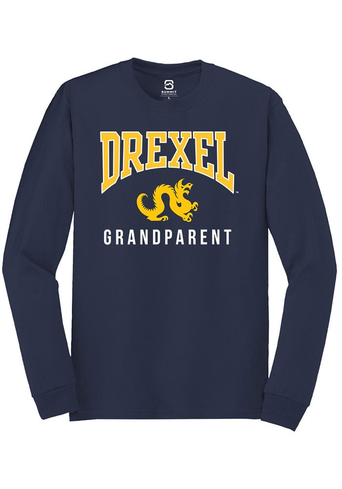 Drexel Dragons Navy Blue Grandparent Long Sleeve T-Shirt