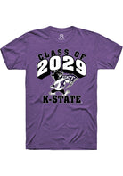 K-State Wildcats Purple Class of 2029 Short Sleeve T-Shirt