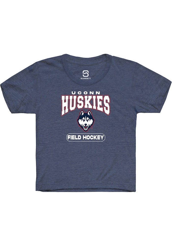 UConn Huskies Youth Field Hockey Heather Navy Short Sleeve T-Shirt