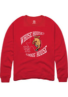 Houston Cougars Mens Red Coog's House Long Sleeve Crew Sweatshirt