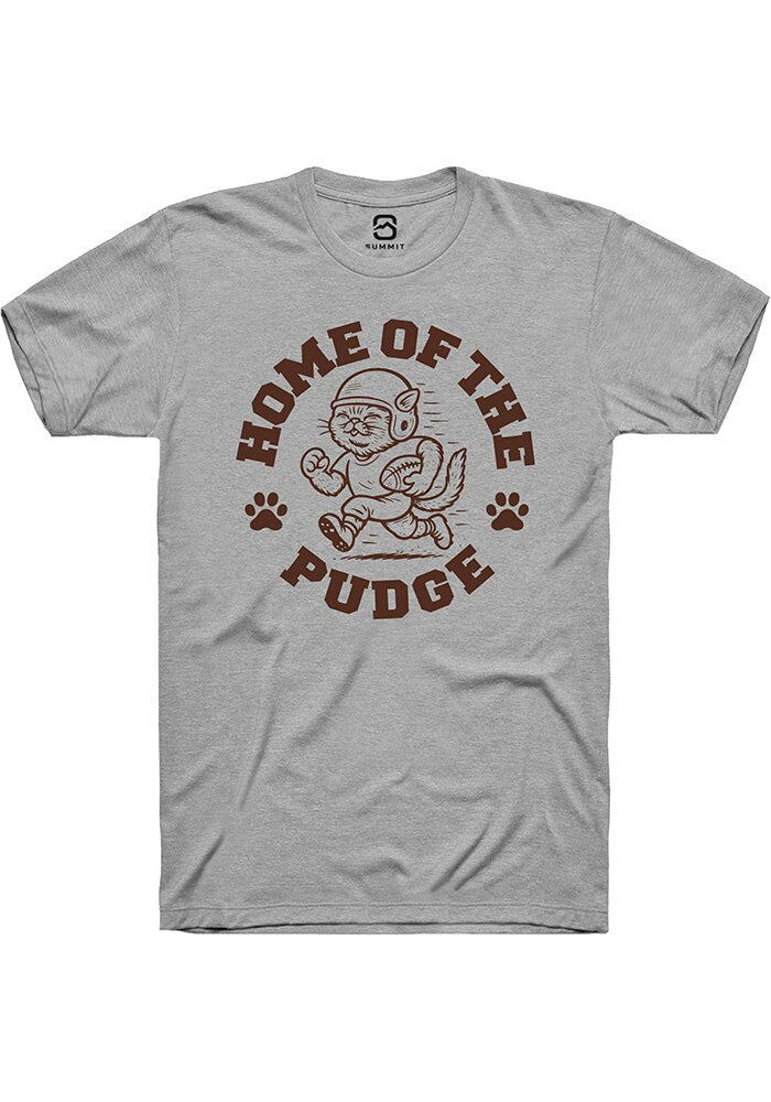Unisex Sport Grey Home Of The Pudge Happy Short Sleeve T-Shirt